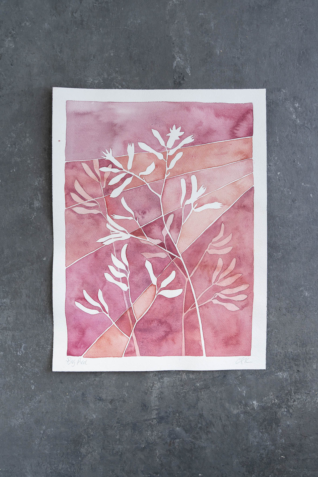 hand screen printed linen original art – australian made