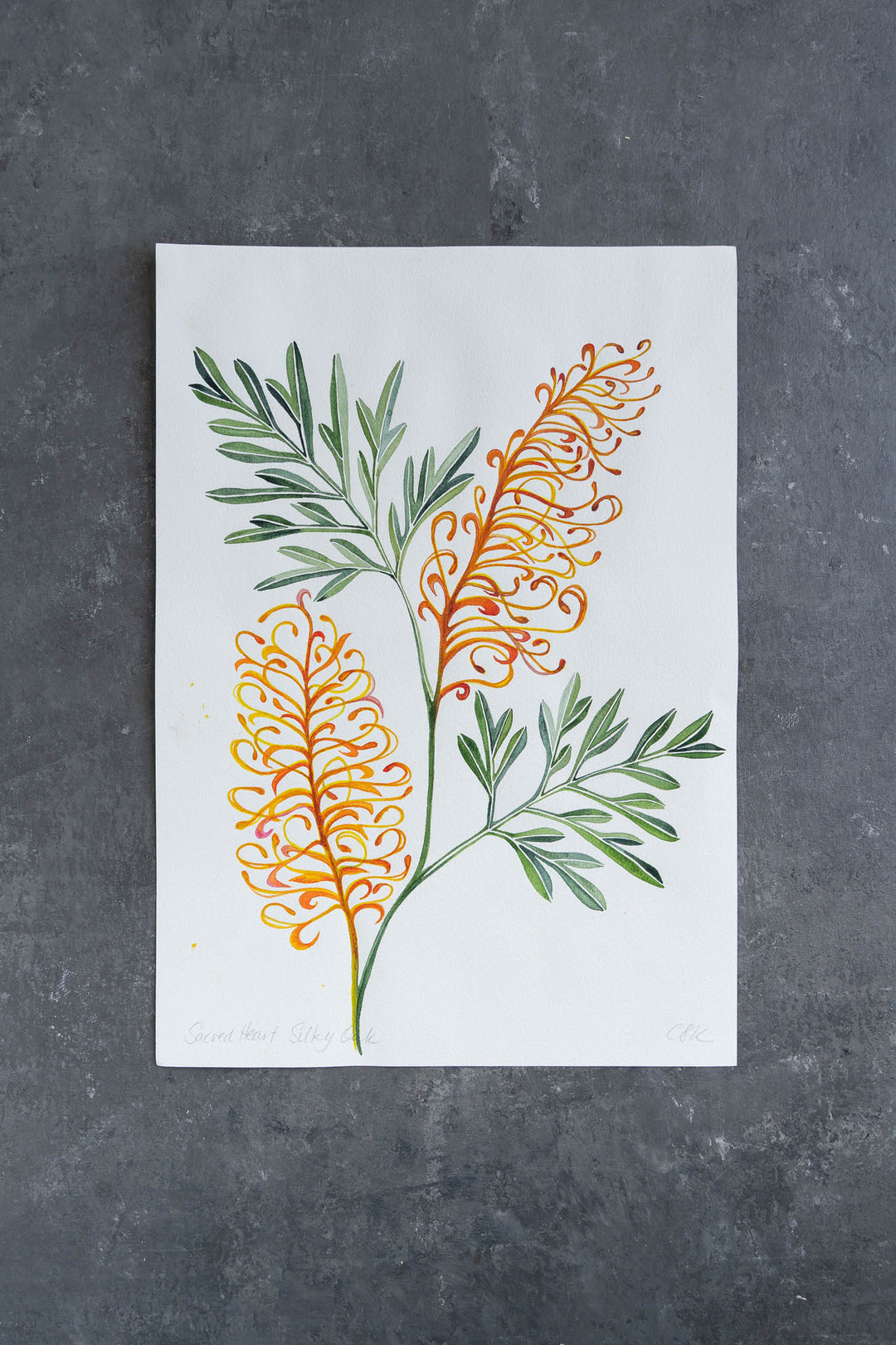 hand screen printed linen original art – australian made
