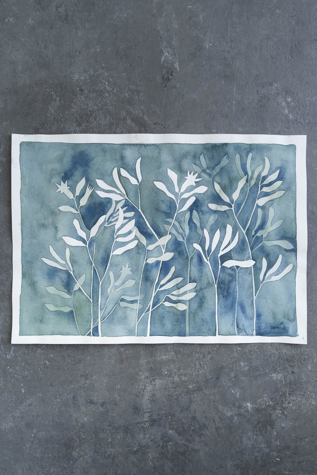 hand screen printed linen original art – australian made