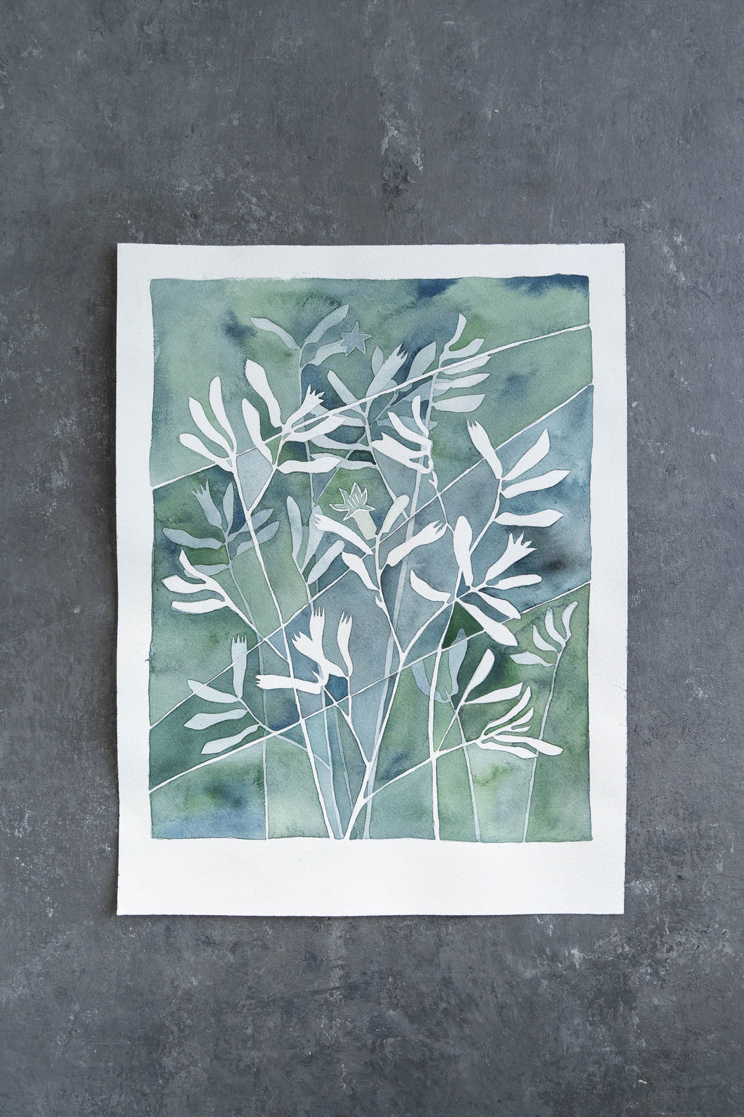 hand screen printed linen original art – australian made