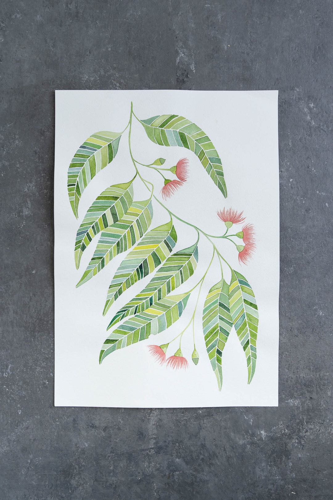 hand screen printed linen original art – australian made