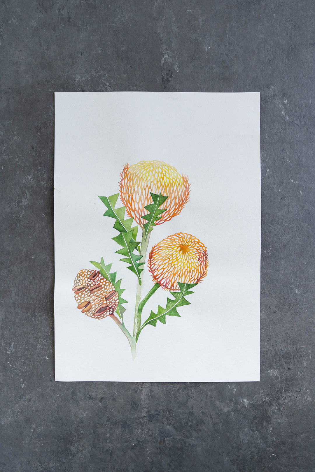 hand screen printed linen original art – australian made