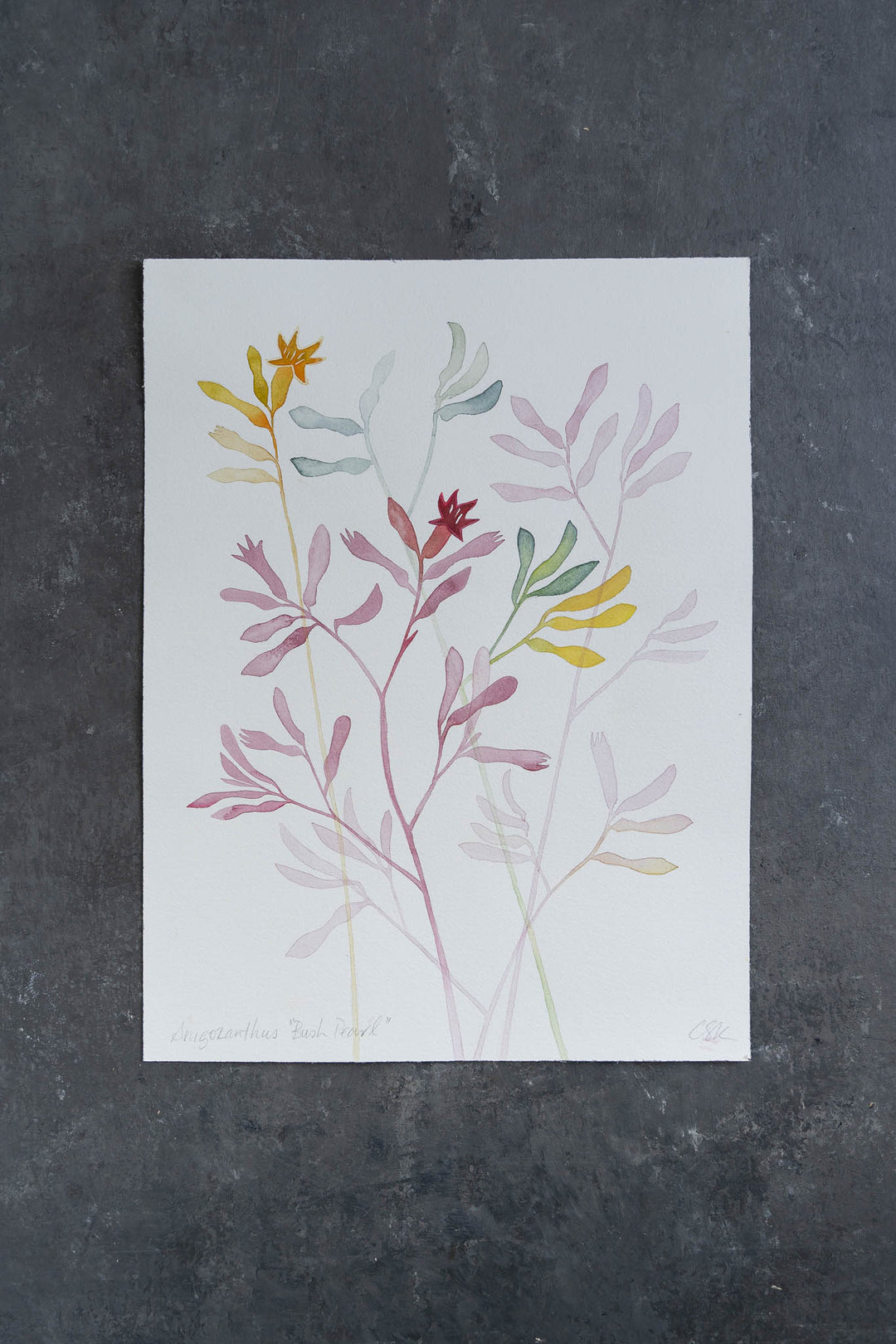 hand screen printed linen original art – australian made