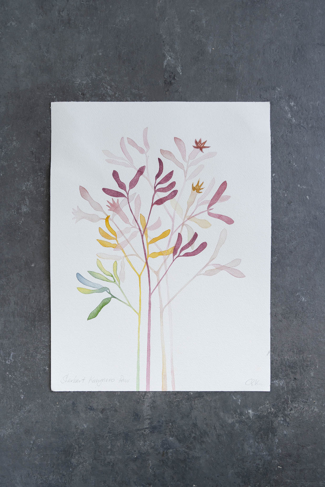 hand screen printed linen original art – australian made