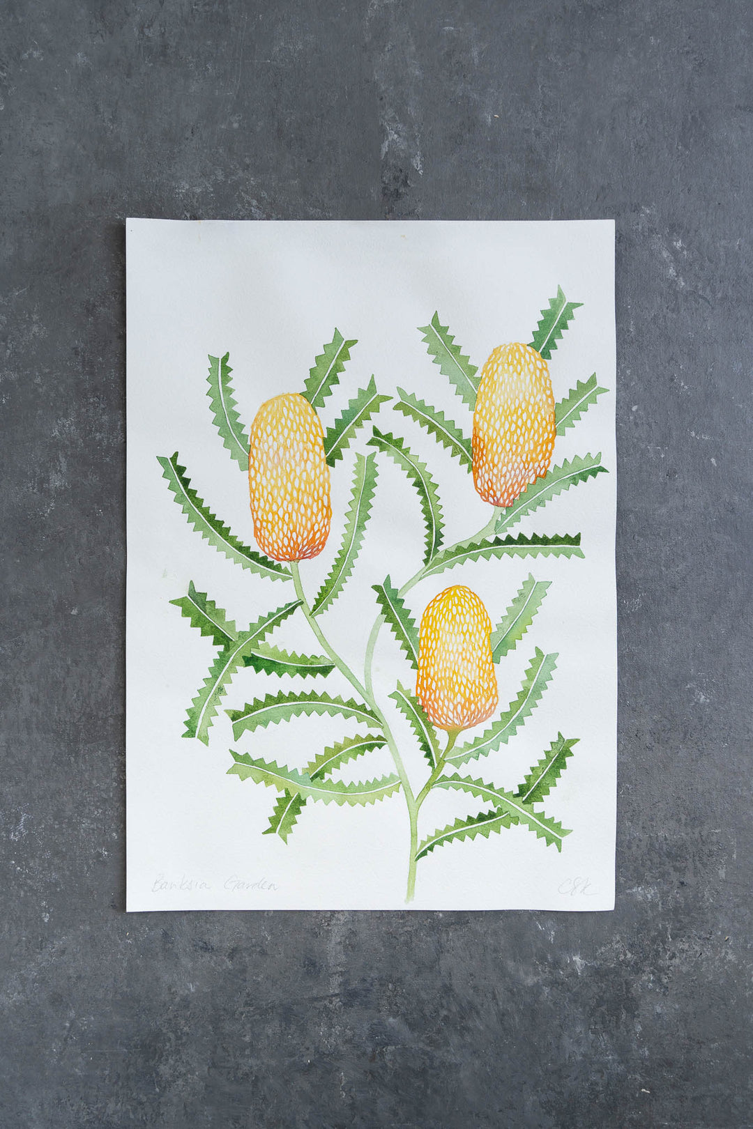 hand screen printed linen original art – australian made