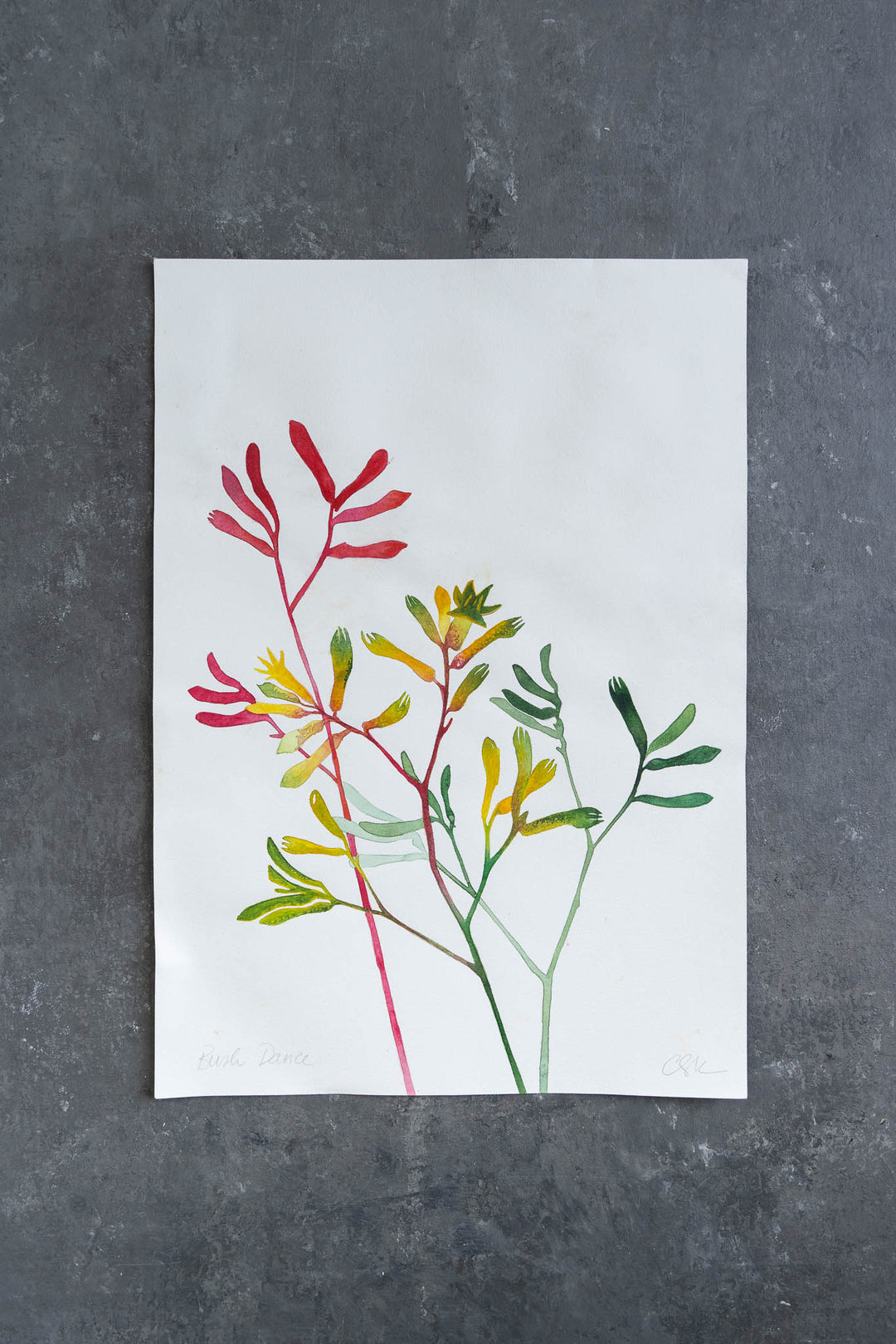 hand screen printed linen original art – australian made