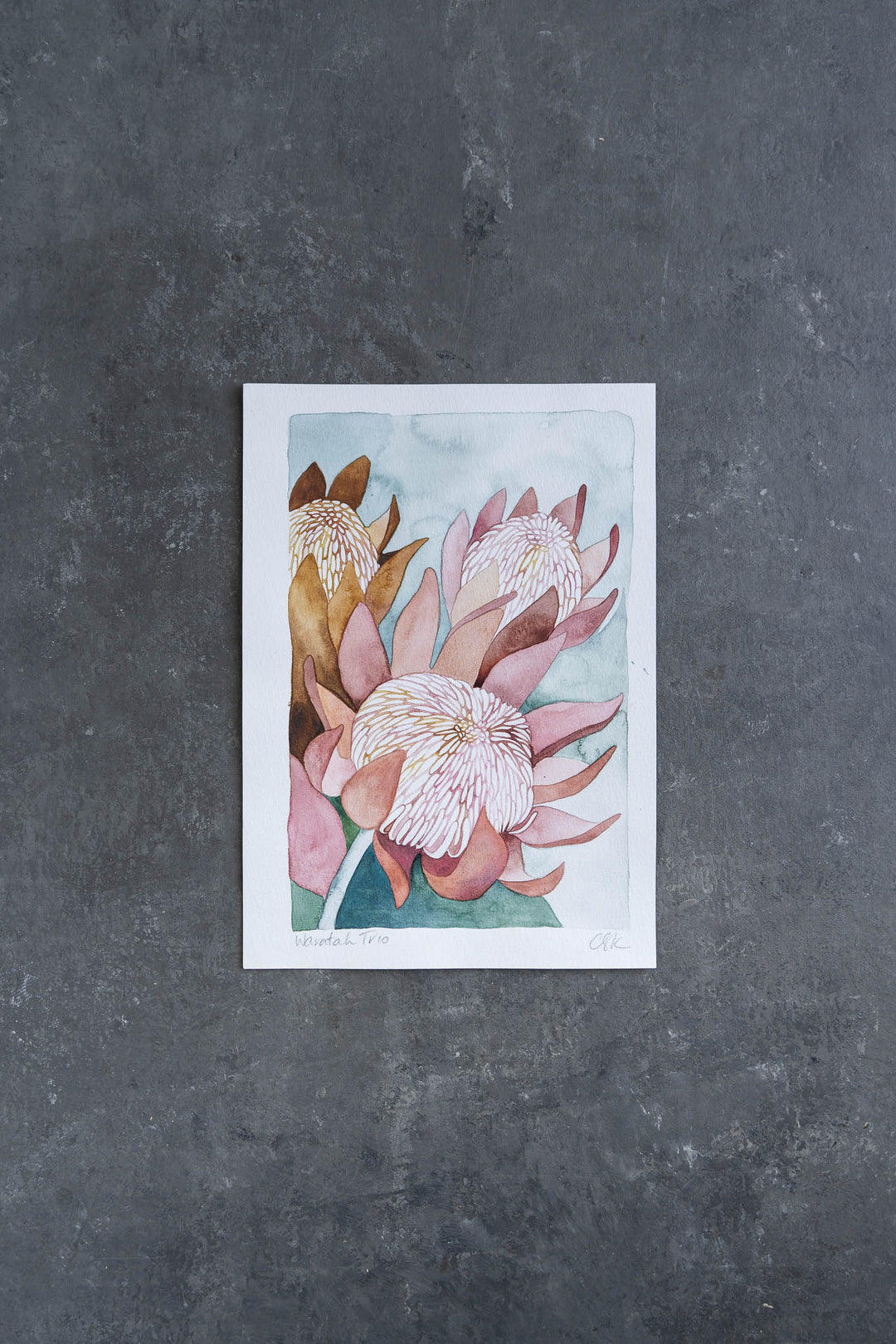 hand screen printed linen original art – australian made