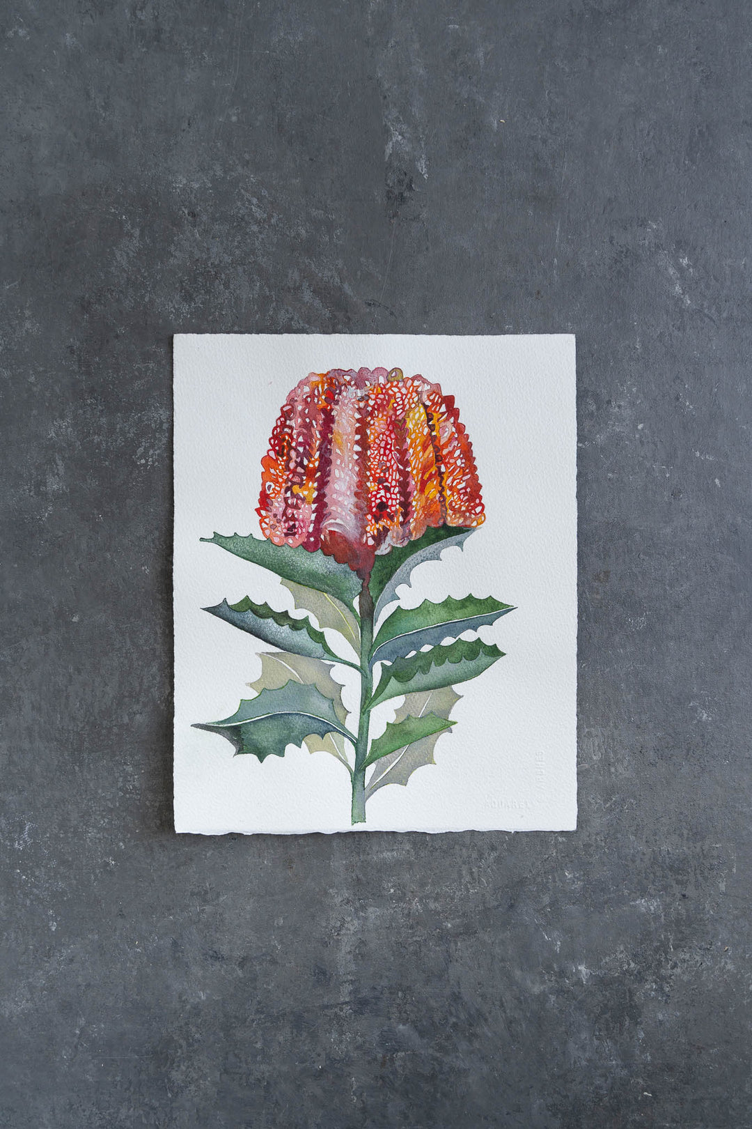 hand screen printed linen original art – australian made
