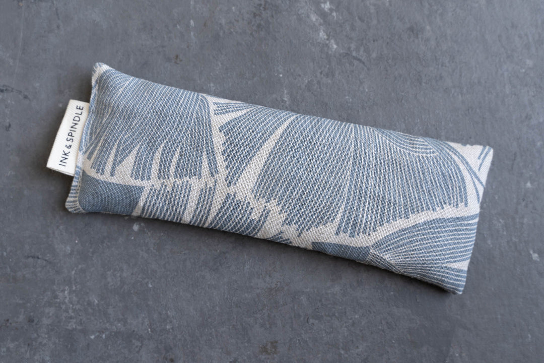 hand screen printed linen textile – gumflower design – australian made