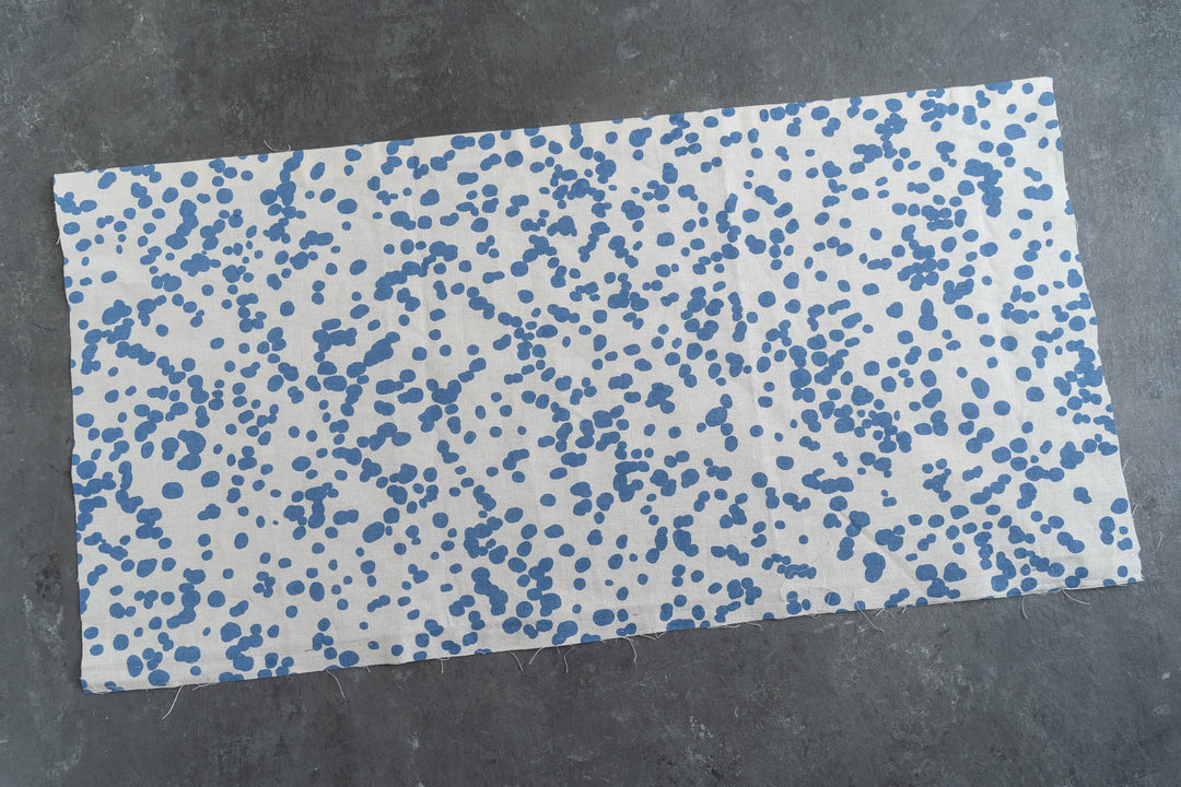 hand screen printed linen remnant – spotted-quoll design – australian made
