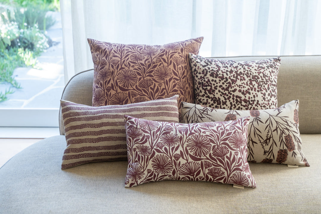 Plum & Earth Toned Cushions