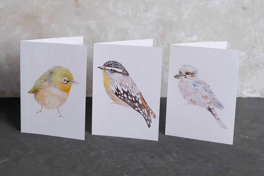 Set of 3 cards - Native Birds