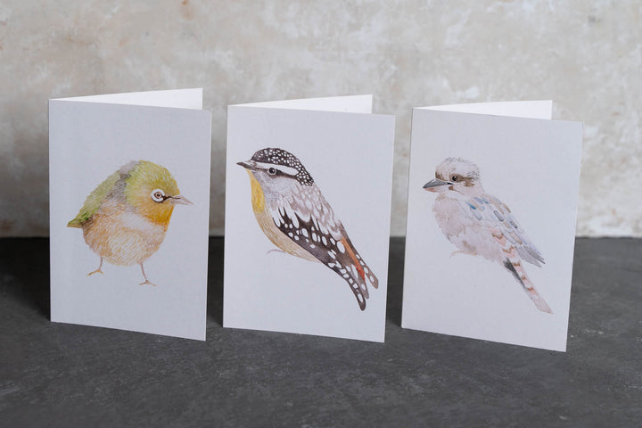 Set of 3 cards - Native Birds