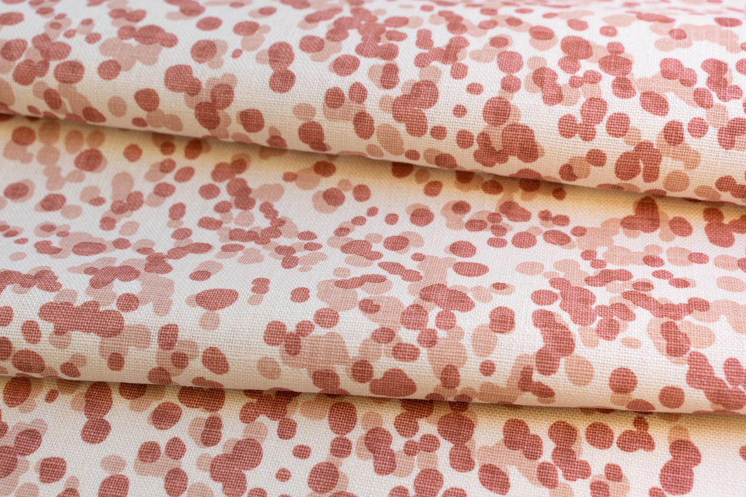 hand screen printed linen yardage – spotted-quoll design – australian made