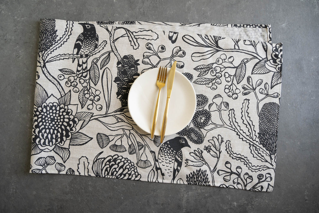 hand screen printed linen homewares – australian made