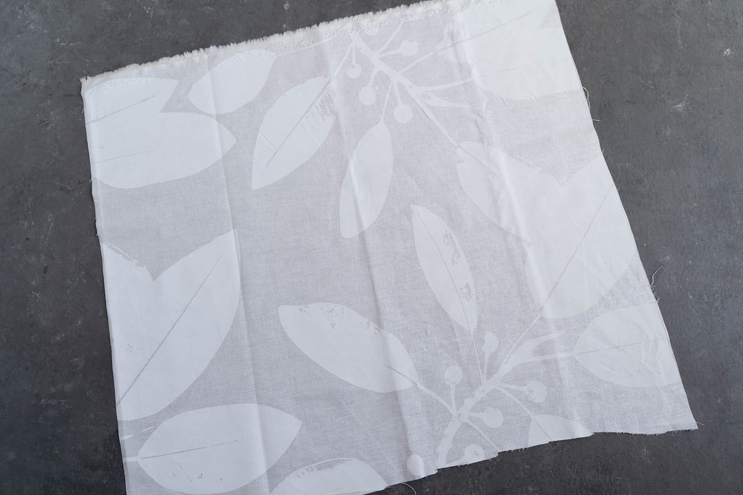 hand screen printed linen remnant – australian made