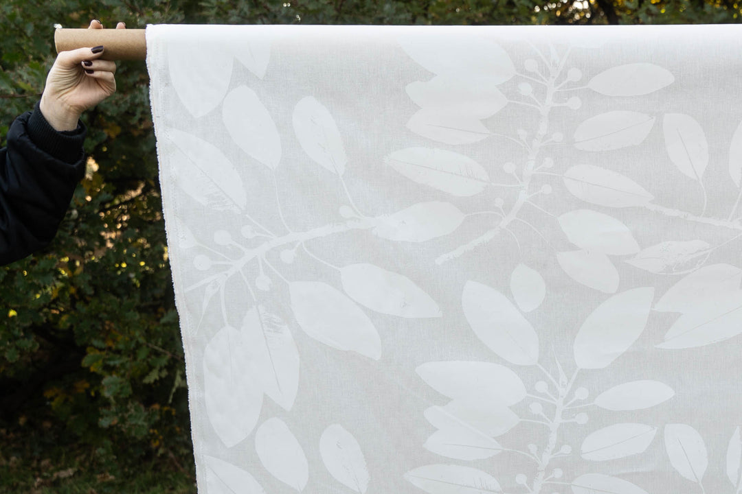 hand screen printed linen yardage – australian made