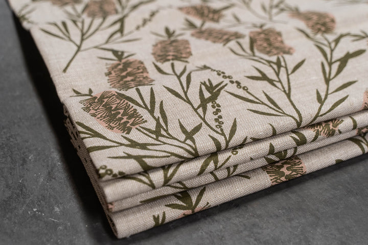 Discounted Roman Blind - Bottlebrush in Bushleaf & Riversalt