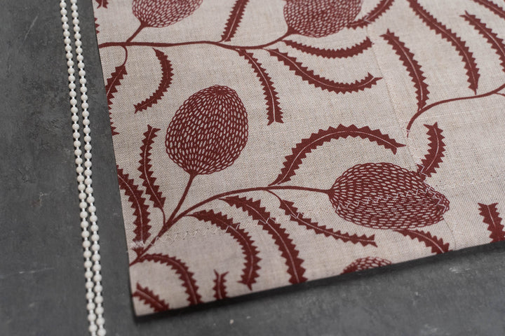Discounted Roller Blind - Banskia in Deep Red