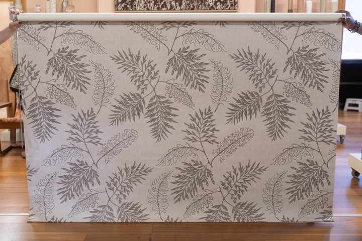 Discounted Roller Blind - Silky Oak in Greylead