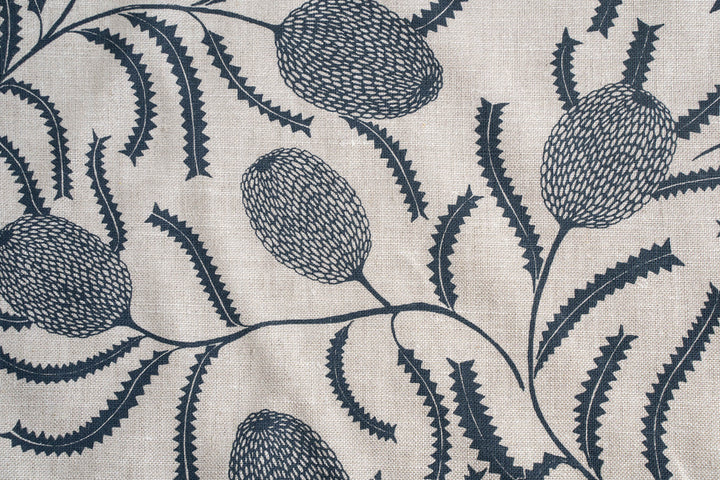 Sawtooth Banksia in Bluestone on Oatmeal Midweight