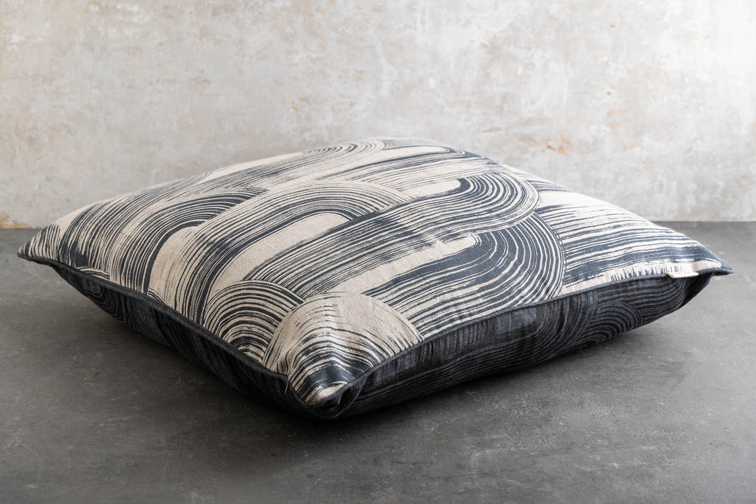 hand screen printed linen homewares – brushstroke design – australian made