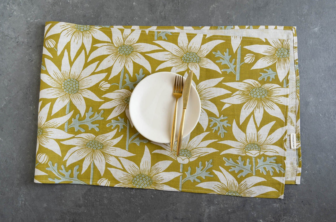 hand screen printed linen homewares – australian made