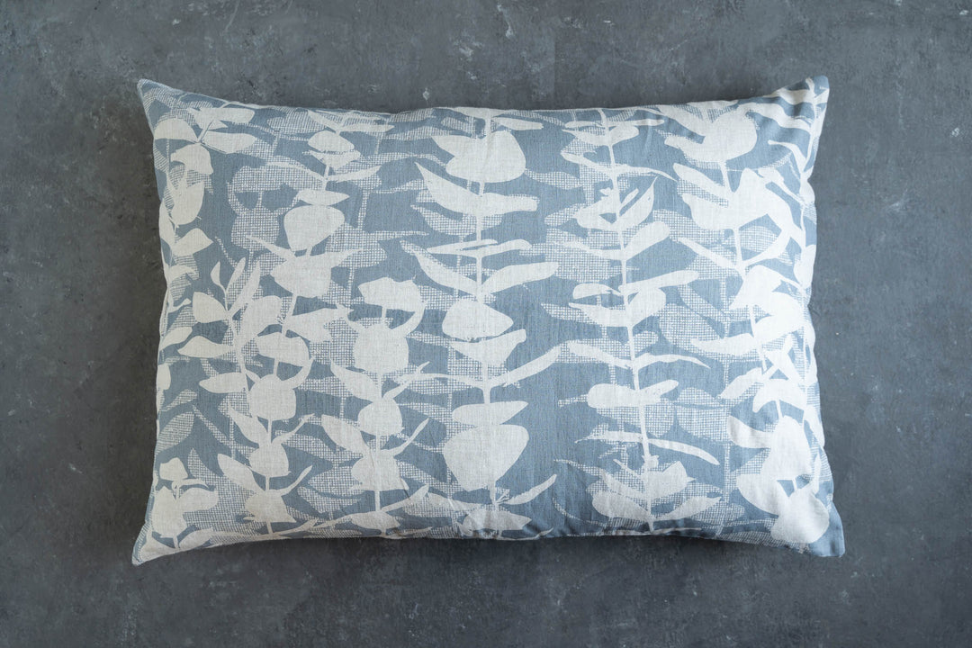 hand screen printed linen homewares – eucalyptus design – australian made