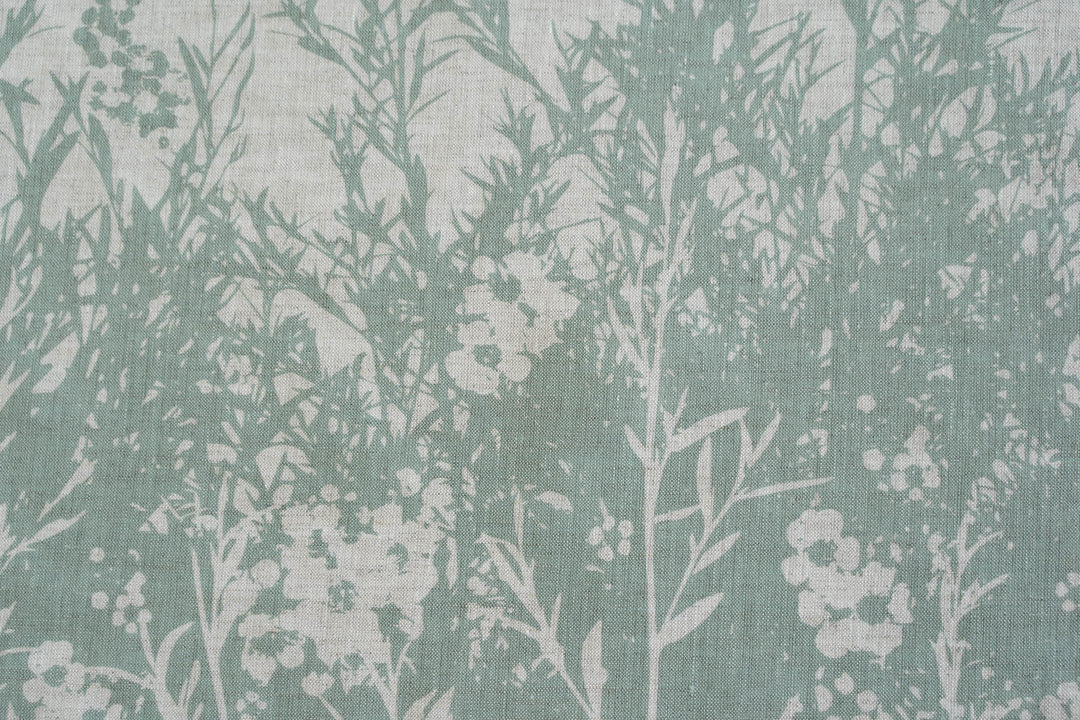 hand screen printed linen yardage – tea-tree design – australian made