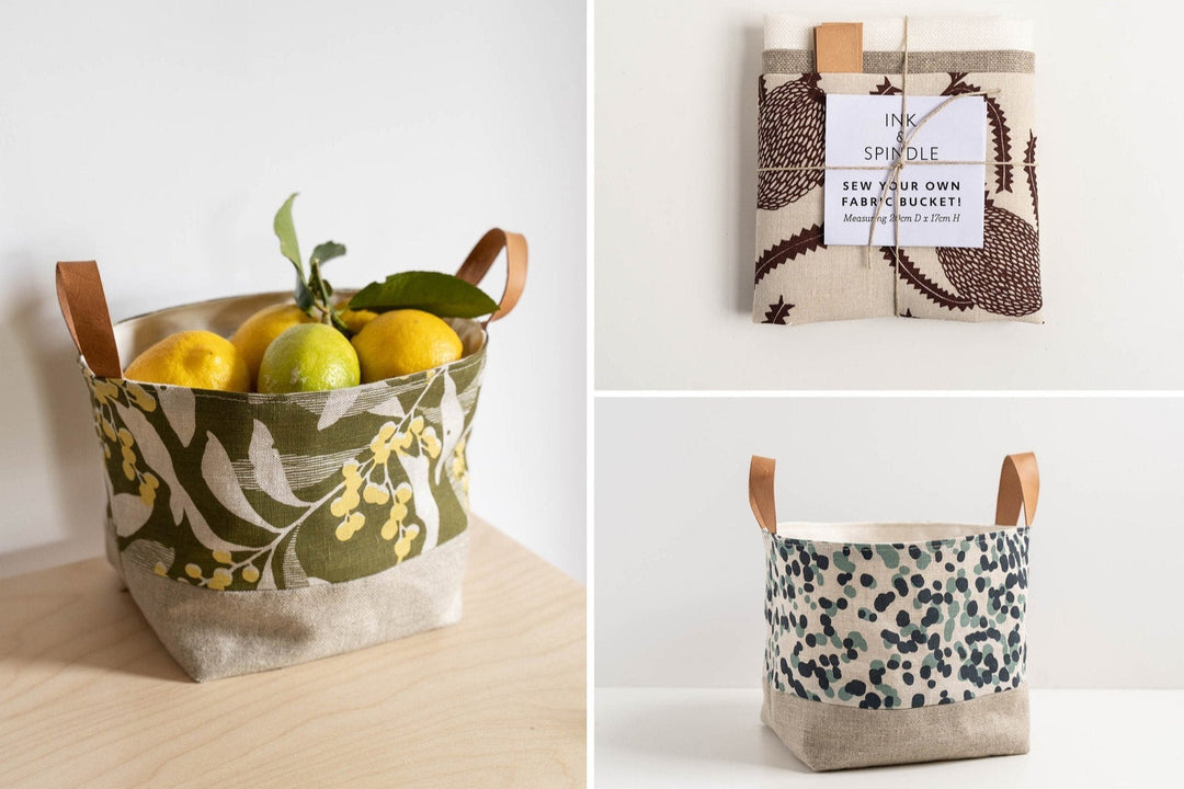 hand screen printed linen kit – australian made