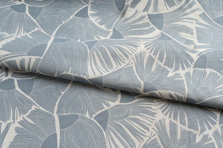 hand screen printed linen yardage – gumflower design – australian made