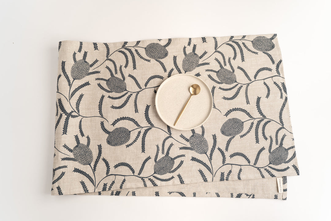 hand screen printed linen homewares – australian made