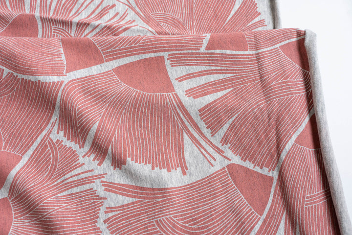 hand screen printed linen yardage – gumflower design – australian made