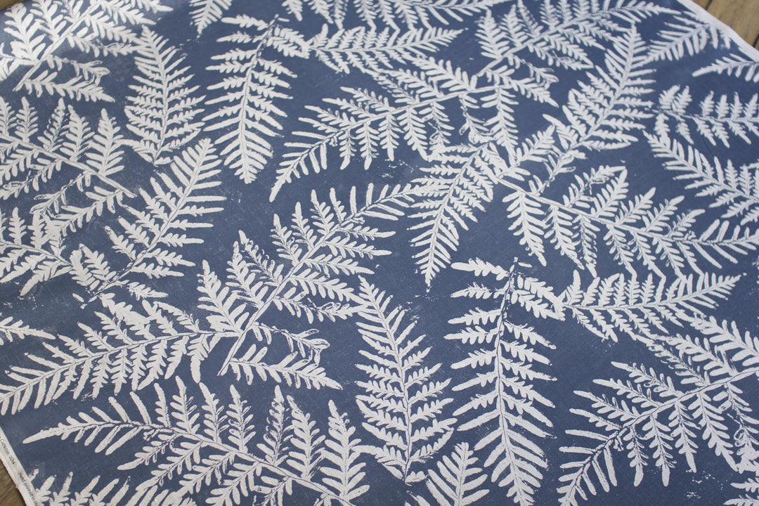 Bracken in Bluestone on Oatmeal Midweight