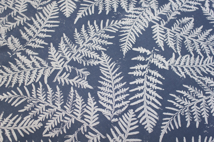 Bracken in Bluestone on Oatmeal Midweight
