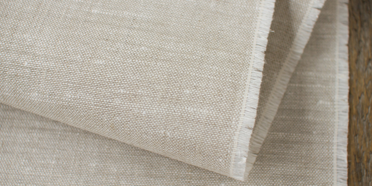  100% European Linen Oatmeal, Fabric by the Yard