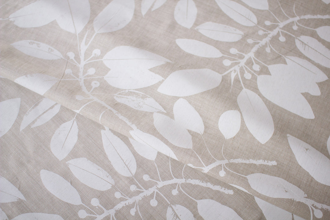 hand screen printed linen yardage – australian made