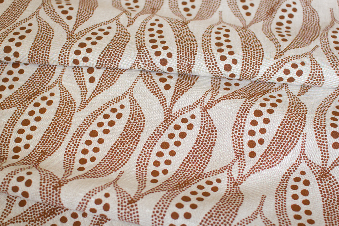 hand screen printed linen yardage – australian made